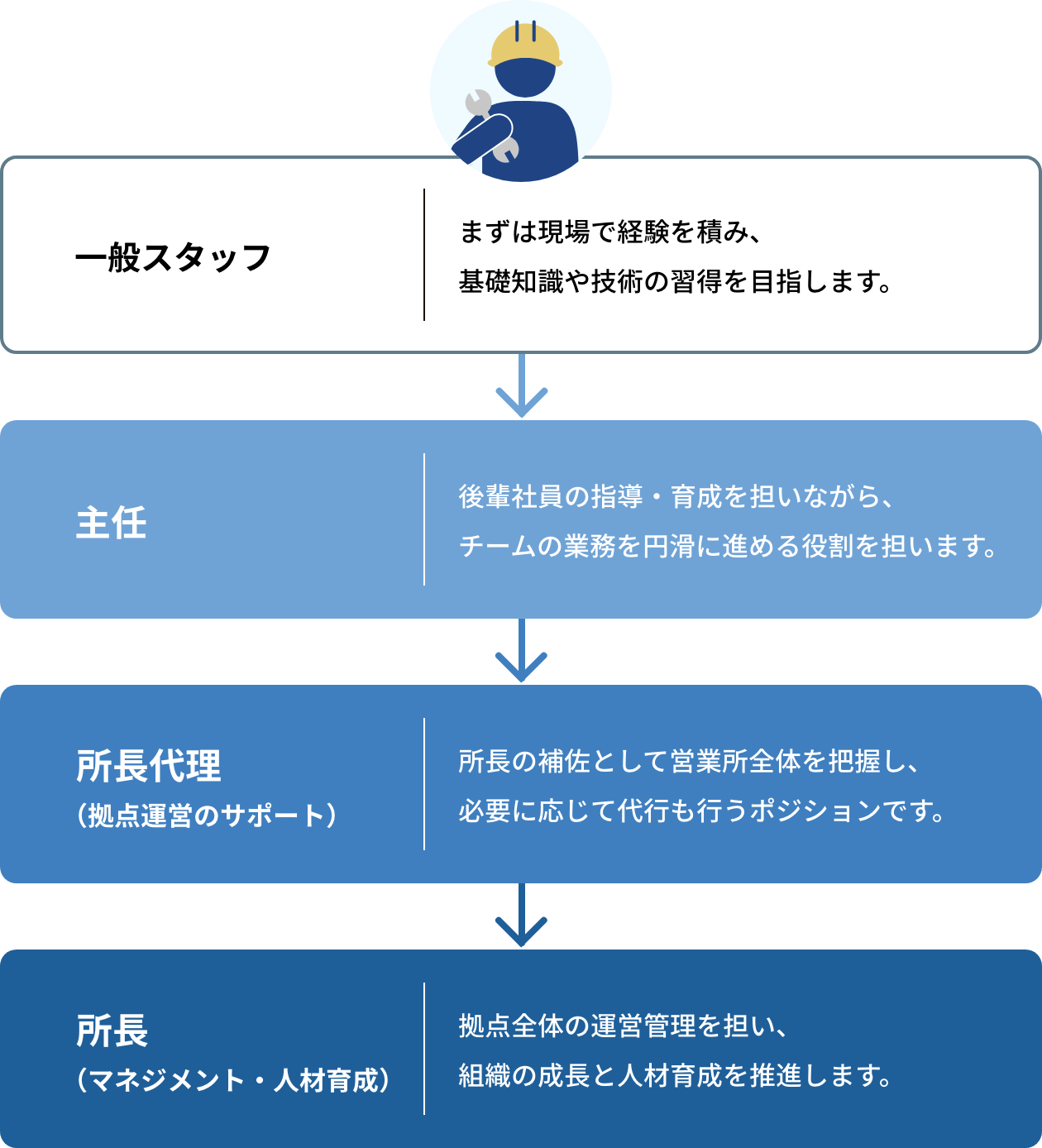 キャリアステップイメージ
